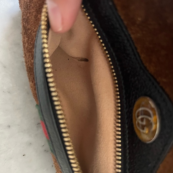 Gucci Brown and Black Suede Bag with Gold Accents - Picture 10 of 13